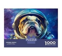 Rompecabezas De 1000 Piezas para Adolescentes Space Bulldog Rompecabezas para Adultos Juegos Relajantes Montaje De Patrones Regalos para Amigos Y Familiares 52x38cm/1000pcs