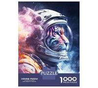 Rompecabezas De 1000 Piezas para Adolescentes Space Tiger Rompecabezas para Adolescentes Juego De Ingenio Decoración De Pared Difícil Y Desafiante 52x38cm/1000pcs