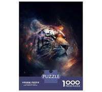 Rompecabezas De 1000 Piezas para Adolescentes Space Tiger Rompecabezas para Adultos Juegos Relajantes Alivia El Estrés Ayuda A Ejercitar El Cerebro 70x50cm/1000pcs