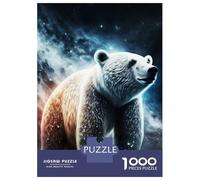 Rompecabezas De 1000 Piezas para Adolescentes Space White Bear Rompecabezas para Adultos Juegos Relajantes Regalos para Mujeres 38x26cm/1000pcs