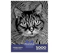 Rompecabezas De 1000 Piezas para Adolescentes Spiral Cat Face Rompecabezas para Adultos Juego De Ingenio Difícil Gran Regalo para Jugar 52x38cm/1000pcs