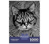 Rompecabezas De 1000 Piezas para Adolescentes Spiral Cat Face Rompecabezas para Adultos Juegos De Relajación Desafío Difícil Desafío Educativo 52x38cm/1000pcs