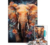 Rompecabezas de 1000 Piezas para Adolescentes Spirit Elefant Diversión en casa Mejora la Memoria Juego práctico Apto para Mayores de 14 años (38x52cm)