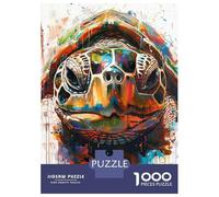 Rompecabezas De 1000 Piezas para Adolescentes Splash Watercolor Turtle Rompecabezas Juegos Divertidos Carrera De Velocidad Manual Cumpleaños 52x38cm/1000pcs