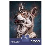 Rompecabezas De 1000 Piezas para Adolescentes Splatter Hunter Dog Rompecabezas para Adolescentes Juego De Ingenio Decoración De Pared Difícil Y Desafiante 70x50cm/1000pcs