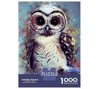 Rompecabezas De 1000 Piezas para Adolescentes Splatter Owl Rompecabezas para Adultos Juegos De Relajación Desafío Difícil Desafío Educativo 38x26cm/1000pcs