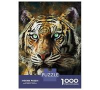 Rompecabezas De 1000 Piezas para Adolescentes Splatter Tiger Rompecabezas para Adultos Juegos Relajantes Vacaciones En Casa Matar El Tiempo 38x26cm/1000pcs