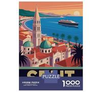 Rompecabezas De 1000 Piezas para Adolescentes Split Croatia Travel Rompecabezas para Adultos Juguetes De Bricolaje Decoración del Hogar Juego Desafiante Regalos 70x50cm/1000pcs