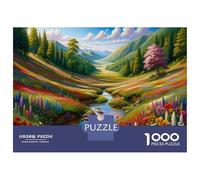 Rompecabezas De 1000 Piezas para Adolescentes Spring Valley with Flower Fields Rompecabezas para Adolescentes Juegos Familiares Desafío Difícil Regalos De Cumpleaños Y Únicos 38x26cm/1000pcs