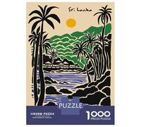 Rompecabezas De 1000 Piezas Para Adolescentes Sri Lanka Tropical Landscape Illustration Rompecabezas Para Adultos Juego De Ingenio Para Mejorar La Memoria Regalos Para Amigos Y Familiares 70x50cm/1000