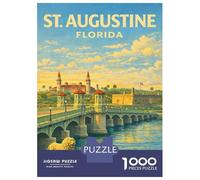 Rompecabezas De 1000 Piezas para Adolescentes St. Augustine Travel Rompecabezas para Adultos Juego Familiar Pero Divertido Y Humorístico Regalos para Reducir El Estrés 52x38cm/1000pcs