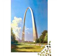 Rompecabezas De 1000 Piezas para Adolescentes St. Louis Gateway Arch Rompecabezas para Adultos Juego Práctico Arte De Pared Oferta como Regalos para Toda La Familia 52x38cm/1000pcs