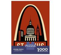 Rompecabezas De 1000 Piezas para Adolescentes St. Louis Travel Rompecabezas para Adultos Juego De Ingenio para Mejorar La Memoria Regalos para Amigos Y Familiares 52x38cm/1000pcs