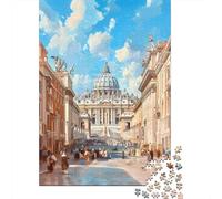 Rompecabezas De 1000 Piezas para Adolescentes St. Peter's Basilica in Rome-5 Rompecabezas para Adultos Juegos Divertidos Decoración Ayuda A Ejercitar El Cerebro 52x38cm/1000pcs