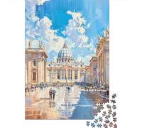 Rompecabezas De 1000 Piezas para Adolescentes St. Peter's Basilica in Vatican City Rompecabezas para Adultos Juguetes De Bricolaje Desafío Difícil Cumpleaños 38x26cm/1000pcs
