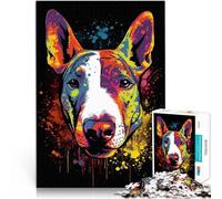 Rompecabezas de 1000 Piezas para Adolescentes Staffordshire Bull Terrier Rompecabezas con Piezas de Formas aleatorias Que se entrelazan Completamente 38x26cm