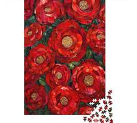 Rompecabezas De 1000 Piezas para Adolescentes Stained Glass Flowers Decorative Panel Rompecabezas para Adultos Juego Familiar Decoración del Hogar Cumpleaños Y Navidad 52x38cm/1000pc