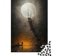 Rompecabezas De 1000 Piezas para Adolescentes Stairway to The Moon Rompecabezas para Adolescentes Juego Familiar Mejora La Memoria Cumpleaños Y Navidad 70x50cm/1000pcs