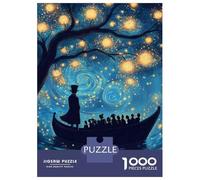 Rompecabezas De 1000 Piezas para Adolescentes Starry Night Boat Ride-1 Rompecabezas para Adultos Juego Familiar Análisis Y Lógica Interacción Entre Padres E Hijos 70x50cm/1000pcs