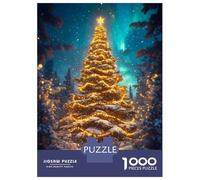 Rompecabezas De 1000 Piezas para Adolescentes Starry Night Christmas Tree Rompecabezas para Adultos Juegos Familiares Mejora La Memoria Regalos De Juegos Desafiantes 70x50cm/1000pcs