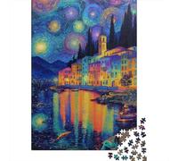Rompecabezas De 1000 Piezas para Adolescentes Starry Night Coastal Serenity Rompecabezas para Adultos Juguetes DIY para La Diversión Familiar para Cumpleaños, Navidad 70x50cm/1000pcs