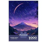 Rompecabezas De 1000 Piezas para Adolescentes Starry Night Over Mountain Village Rompecabezas para Adolescentes Juguetes Antiestrés Difícil Gran Regalo para Jugar 52x38cm/1000pcs