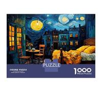 Rompecabezas De 1000 Piezas para Adolescentes Starry Night Room Decor Rompecabezas para Adultos Juegos Relajantes Mejora La Memoria Ayuda A Ejercitar El Cerebro 52x38cm/1000pcs
