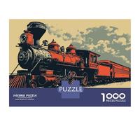 Rompecabezas De 1000 Piezas para Adolescentes Steam Locomotive Train Rompecabezas para Adultos Juegos Relajantes Alivia El Estrés Ayuda A Ejercitar El Cerebro 52x38cm/1000pcs