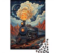 Rompecabezas De 1000 Piezas para Adolescentes Steam Train Adventure Rompecabezas para Adultos Juegos Relajantes Mejora La Memoria Ayuda A Ejercitar El Cerebro 38x26cm/1000pcs