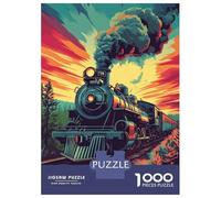 Rompecabezas De 1000 Piezas para Adolescentes Steam Train Journey -3 Rompecabezas para Adultos Juegos Relajantes Mejora La Memoria Ayuda A Ejercitar El Cerebro 38x26cm/1000pcs