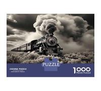 Rompecabezas De 1000 Piezas para Adolescentes Steam Train Wallpaper Rompecabezas para Adultos Juego Práctico Decoración del Hogar Cumpleaños Y Navidad 52x38cm/1000pcs
