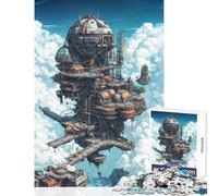 Rompecabezas de 1000 Piezas para Adolescentes Steampunk City in The Sky Juguete Educativo Regalos para Mujeres y Hombres Juegos de relajación interacción Entre Padres e Hijos tamaño 38x52cm