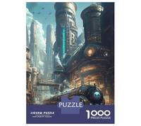Rompecabezas De 1000 Piezas para Adolescentes Steampunk Cityscape Rompecabezas para Adultos Juego De Ingenio Una Obra De Arte Gran Regalo para Jugar 70x50cm/1000pcs