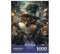 Rompecabezas De 1000 Piezas para Adolescentes Steampunk Penguin Animal Rompecabezas para Adultos Juegos Familiares Regalos para Mujeres Cumpleaños 52x38cm/1000pcs