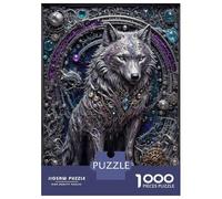 Rompecabezas De 1000 Piezas para Adolescentes Steampunk White Wolf Rompecabezas para Adultos Juegos Relajantes Decoración De Pared 38x26cm/1000pcs
