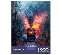 Rompecabezas De 1000 Piezas para Adolescentes Steamtrain on The Rails Rompecabezas para Adultos Juego Práctico Pero Divertido Y Humorístico Regalos para Reducir El Estrés 38x26cm/1000pcs