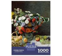 Rompecabezas De 1000 Piezas para Adolescentes Still Life with Flowers and Fruit Rompecabezas para Adultos Juego De Ingenio Pero Divertido Y Humorístico Desafío Educativo 38x26cm/1000pcs