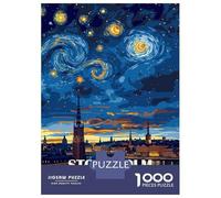 Rompecabezas De 1000 Piezas para Adolescentes Stockholm Sweden Night Sky Art Rompecabezas para Adultos Juegos Familiares Difícil Difícil Cumpleaños Y Navidad 52x38cm/1000pcs