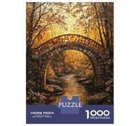 Rompecabezas De 1000 Piezas para Adolescentes Stone Bridge Autumn Forest Rompecabezas para Adultos Juguetes Antiestrés Difícil Difícil Desafiante De Completar 70x50cm/1000pcs