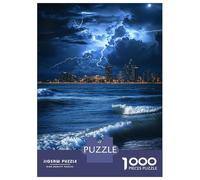 Rompecabezas De 1000 Piezas para Adolescentes Stormy Night by The Sea-1 Rompecabezas para Adultos Juego De Ingenio Una Obra De Arte Gran Regalo para Jugar 70x50cm/1000pcs