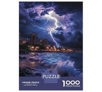 Rompecabezas De 1000 Piezas para Adolescentes Stormy Night by The Sea Rompecabezas para Adolescentes Juguetes Antiestrés Difícil Gran Regalo para Jugar 52x38cm/1000pcs