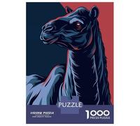 Rompecabezas De 1000 Piezas para Adolescentes Stylized Camel Portrait Rompecabezas para Adultos Juegos Divertidos Decoración Cumpleaños, Navidad 38x26cm/1000pcs
