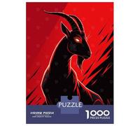 Rompecabezas De 1000 Piezas para Adolescentes Stylized Goat Illustration Rompecabezas para Adolescentes Juguetes Antiestrés Regalos para Mujeres Regalos para Reducir El Estrés 70x50cm/1000pcs
