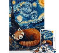 Rompecabezas de 1000 Piezas para Adolescentes Sueños de Panda Rojo Noche Estrellada Juego Imposible Mejora la Memoria Juguetes de decoración para el hogar Regalo de cumpleaños Regalos de Viaje