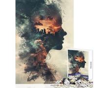 Rompecabezas de 1000 Piezas para Adolescentes sueños visión cósmica decoración del hogar Juguetes Regalos para Mujeres y Hombres Juegos Divertidos desafío Educativo tamaño 38x52cm