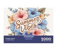 Rompecabezas De 1000 Piezas para Adolescentes Summer Floral Vibes Rompecabezas para Adultos Juegos Divertidos Decoración Ayuda A Ejercitar El Cerebro 70x50cm/1000pcs