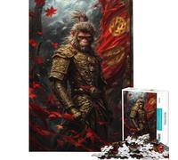 Rompecabezas de 1000 Piezas para Adolescentes Sun Wukong el Rey Mono Rompecabezas para Adultos Juego de ingenio Corte de precisión Regalo de cumpleaños único (tamaño 50x75cm)