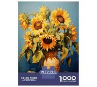 Rompecabezas De 1000 Piezas para Adolescentes Sunflower Bouquet in Vase Rompecabezas Juegos Relajantes Análisis Y Lógica Juego Desafiante Regalos 52x38cm/1000pcs