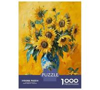 Rompecabezas De 1000 Piezas para Adolescentes Sunflower Bouquet Oil Painting Rompecabezas para Adultos Juegos Familiares Decoración Gran Regalo para Jugar 38x26cm/1000pcs