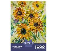 Rompecabezas De 1000 Piezas para Adolescentes Sunflower Bouquet Rompecabezas Juegos De Relajación Análisis Y Lógica Desafío Educativo 38x26cm/1000pcs